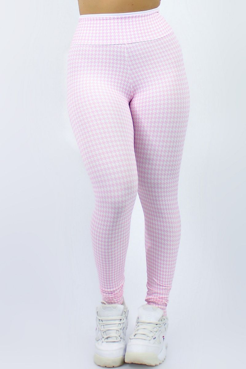 Legging Academia Cintura Alta - Rosa Barbie