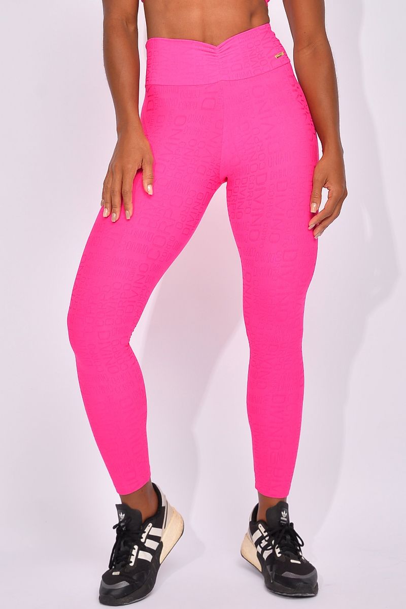 Legging Jacquard Power Pink - Ref.5304 - Moda Fitness: Roupas Fitness  Femininas