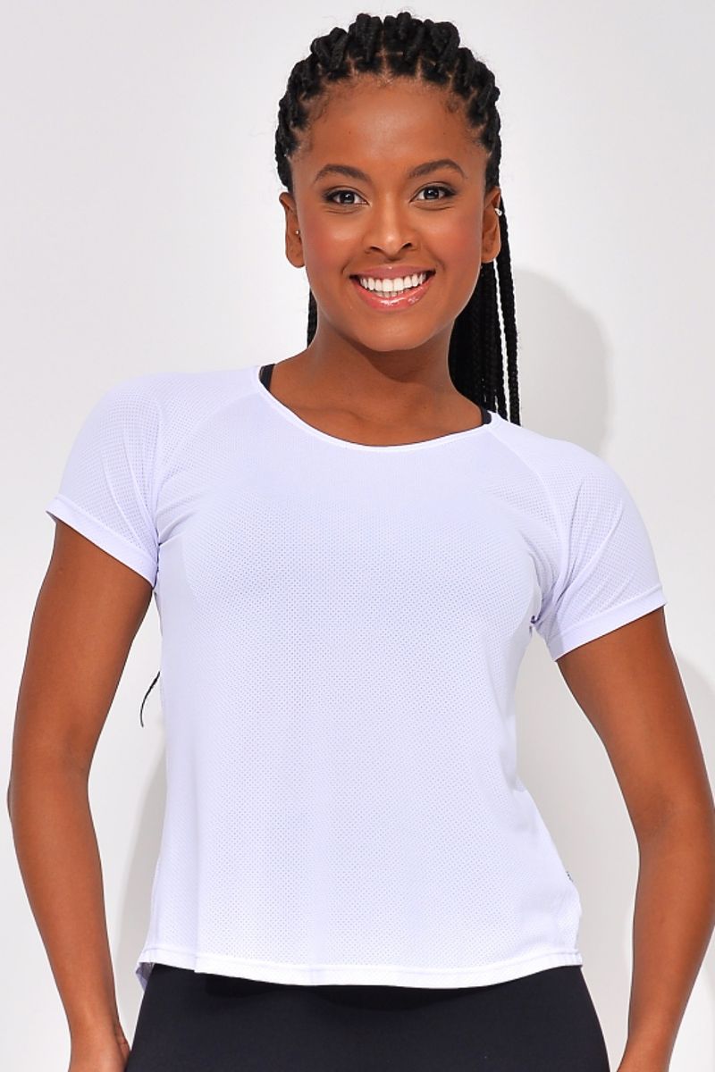 Blusa Fitness Branca Air Dry Fit